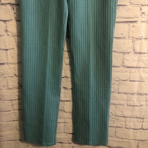BETABRAND Blue & White Striped Yoga Pull On Trouser Pants Sz XL Long - Picture 3 of 6